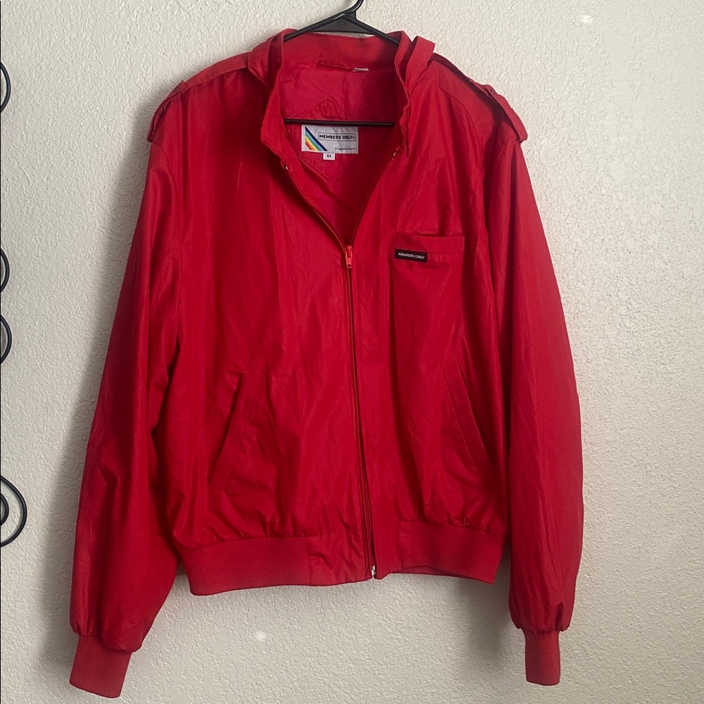 Members Only Vibrant Red Jacket